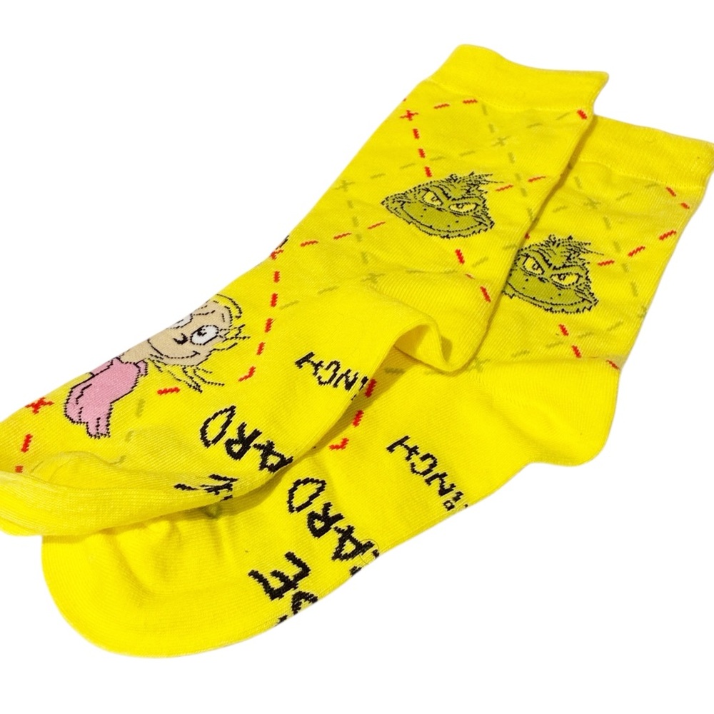 McDonald's Grinch Socks Yellow Cindy‎ Lou One Size Unisex
